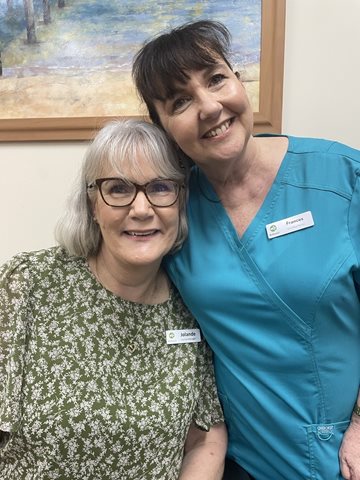 Nursing side by side for twenty years.